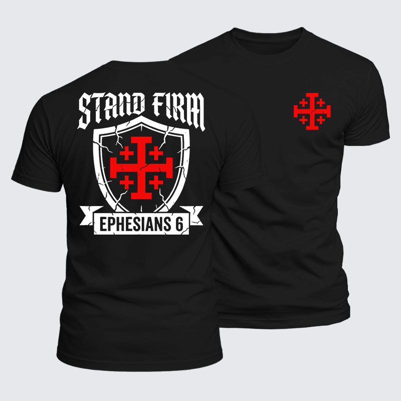 Luxe Mercerized Cotton Tee - Stand Firm Ephesians 6