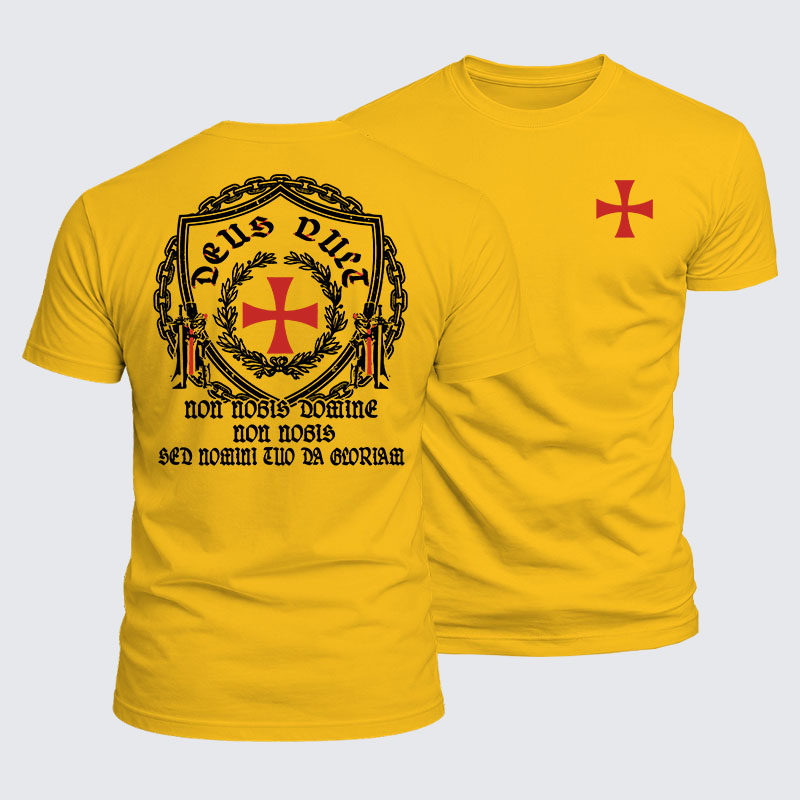 Luxe Mercerized Cotton Tee -  Non Nobis Domine, Non Nobis, Sed Nomini Tuo Da Gloriam