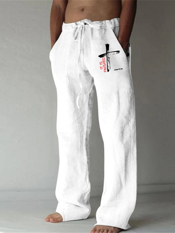 Men's It Is Finished Christian Beach Pants
