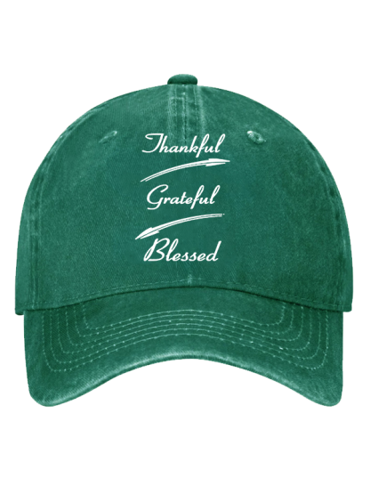 Thankful Grateful Blessed Christian Hat