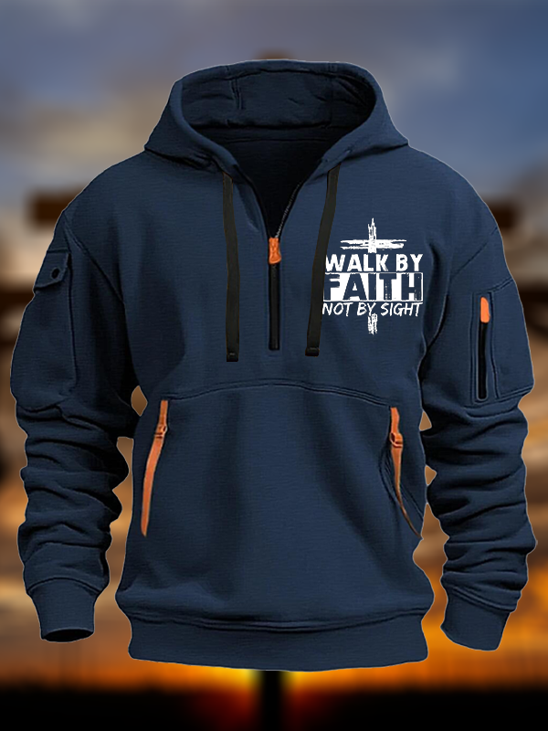 Walk By Faith Not By Sight Bible Verse Jesus God Christian Zipper Hoodies