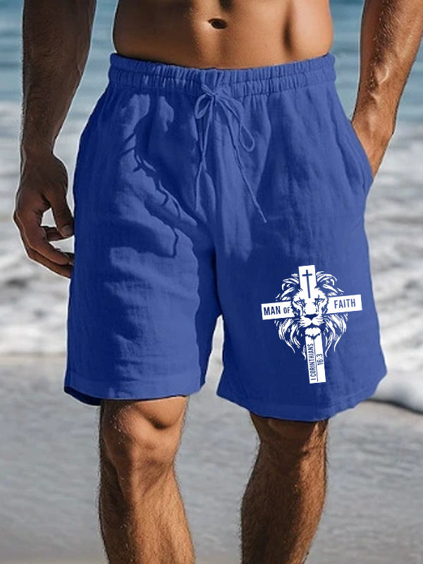 Man of Faith Christian Beach Shorts