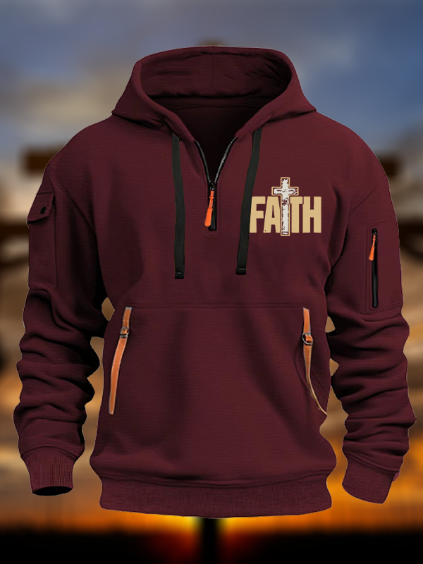 Faith Cross Jesus God Christian Zipper Hoodies