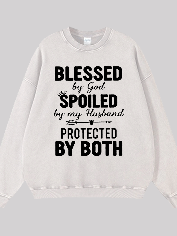 God Bless Jesus God Christian Washed Sweatshirt