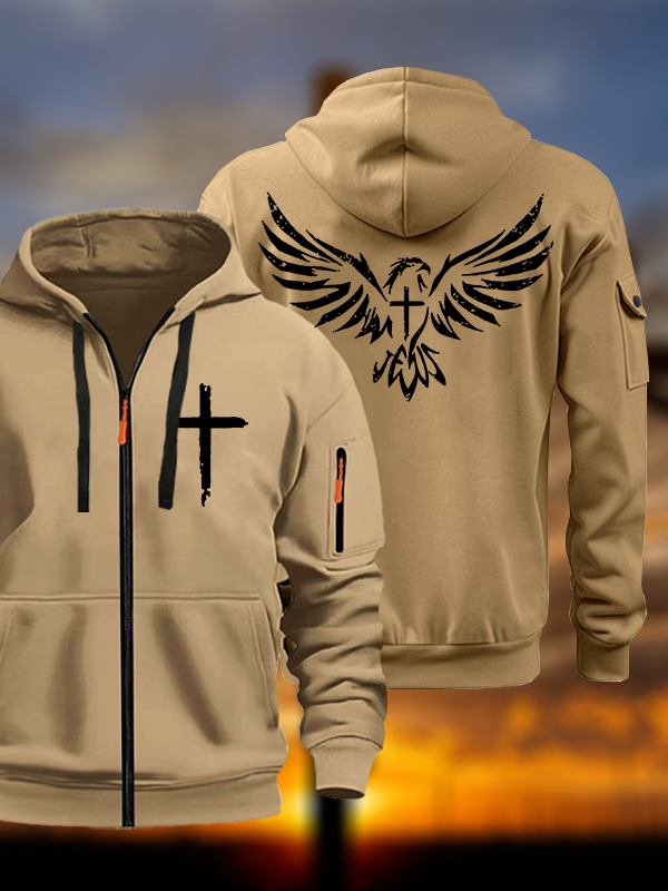 Wings Like Eagles Jesus God Christian Zipper Hoodies