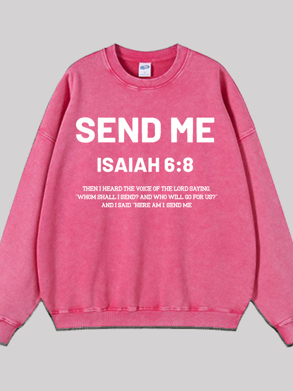 Send Me Jesus God Christian Washed Sweatshirt