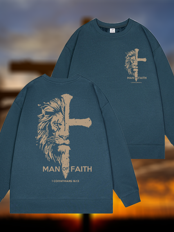 Man of Faith Jesus God Christian Sweatshirt