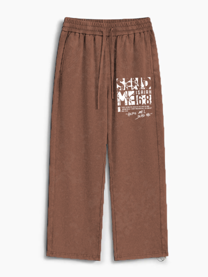 Send Me Isaiah 6:8 Jesus God Christian Washed Sweatpants
