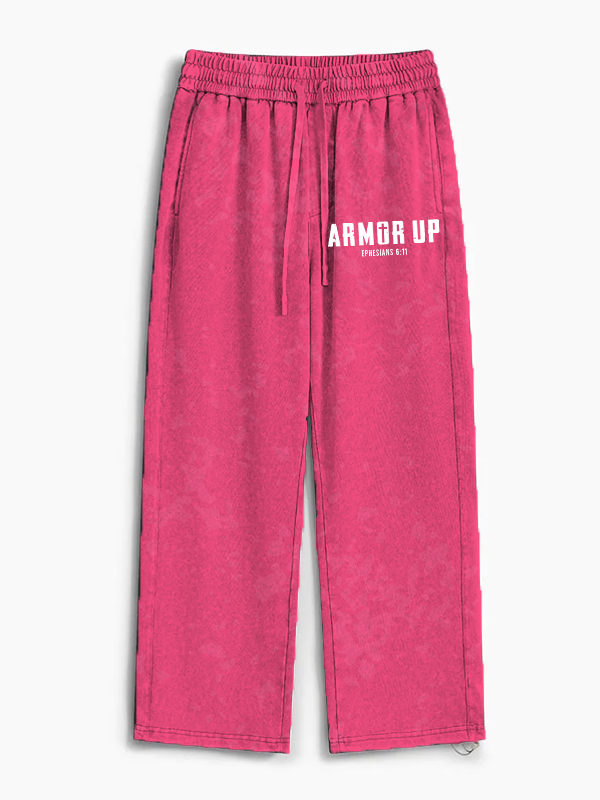 Armor Up Jesus God Christian Washed Sweatpants