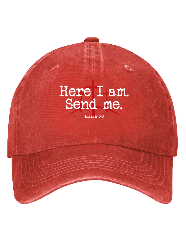 Here I Am Send Me - Bible Verse Isaiah 6:8 Christian Hat