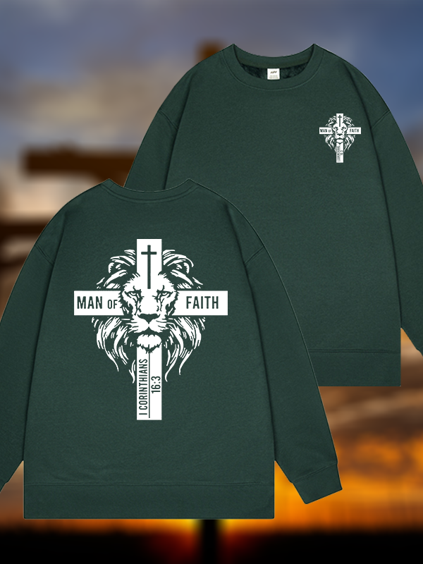 Man of Faith Jesus God Christian Sweatshirt