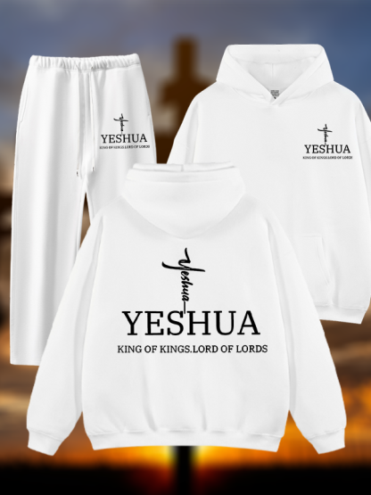 [Copy]Jesus The Way The Truth The Life Jesus God Christian Plush Fleece-Lined Hoodie Set