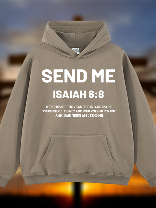 Send Me Jesus God Christian Plush Fleece-Lined Hoodie