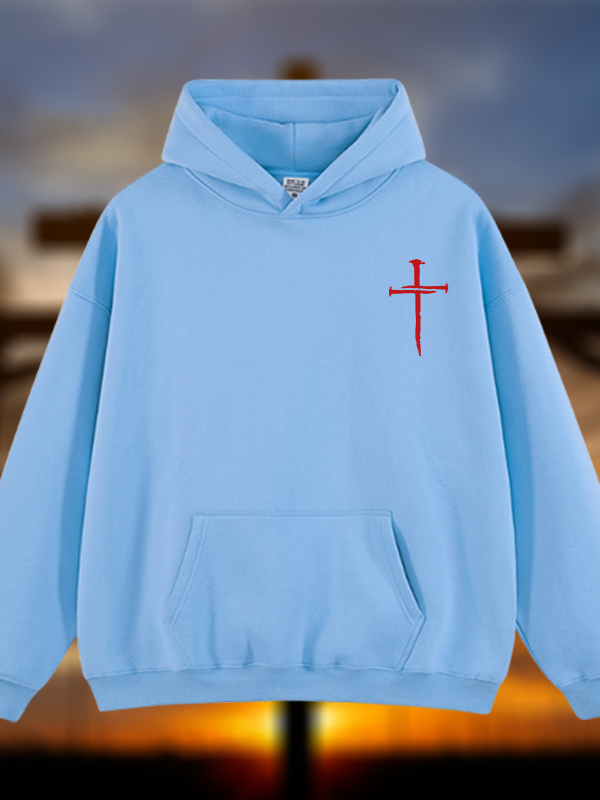Cross Jesus God Christian Plush Fleece-Lined Hoodie