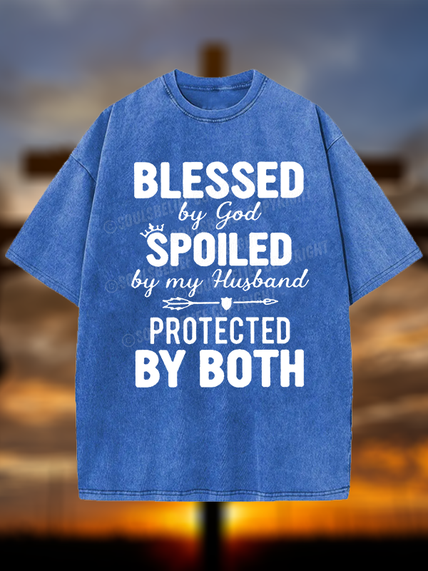 God Bless  Christian Washed T-Shirt