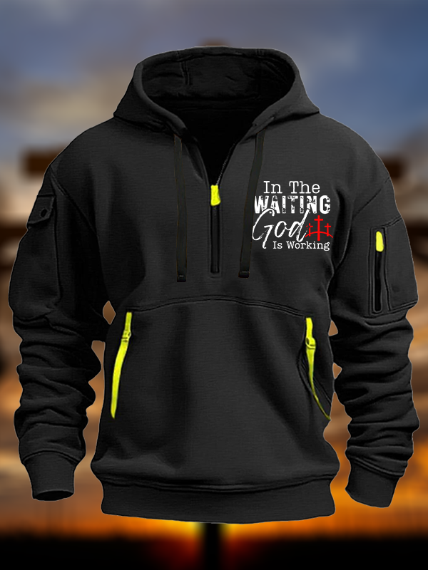 In The Waiting God Is Working Jesus God Christian Zipper Hoodies