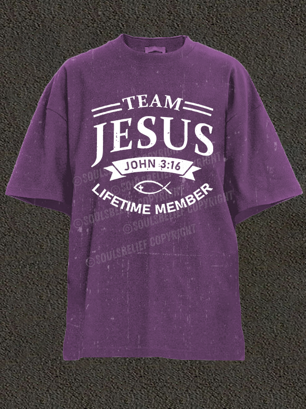 Jesus Team Christian Washed T-Shirt