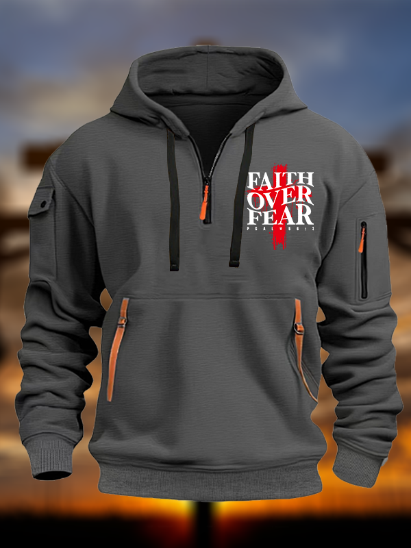 Faith Over Fear Jesus God Christian Zipper Hoodies