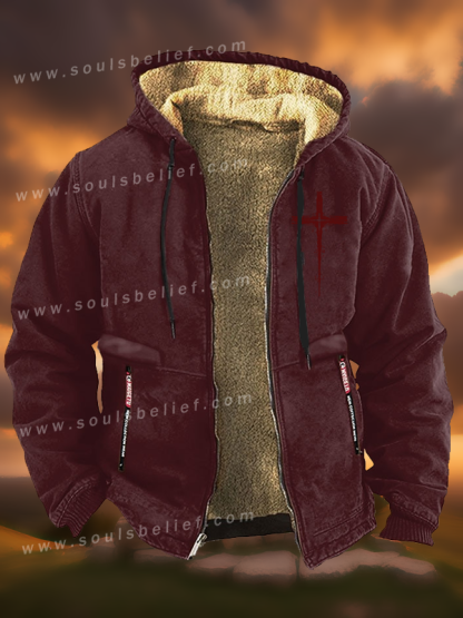 Light of Cross Jesus God Christian Zipper Hooded Jacket