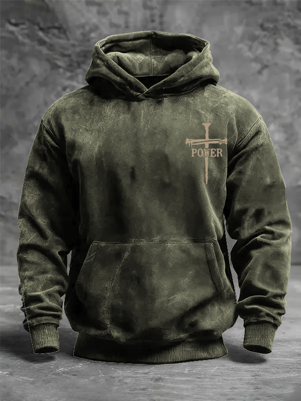 Power In The Name of Jesus Jesus God Christian Washed Hoodie