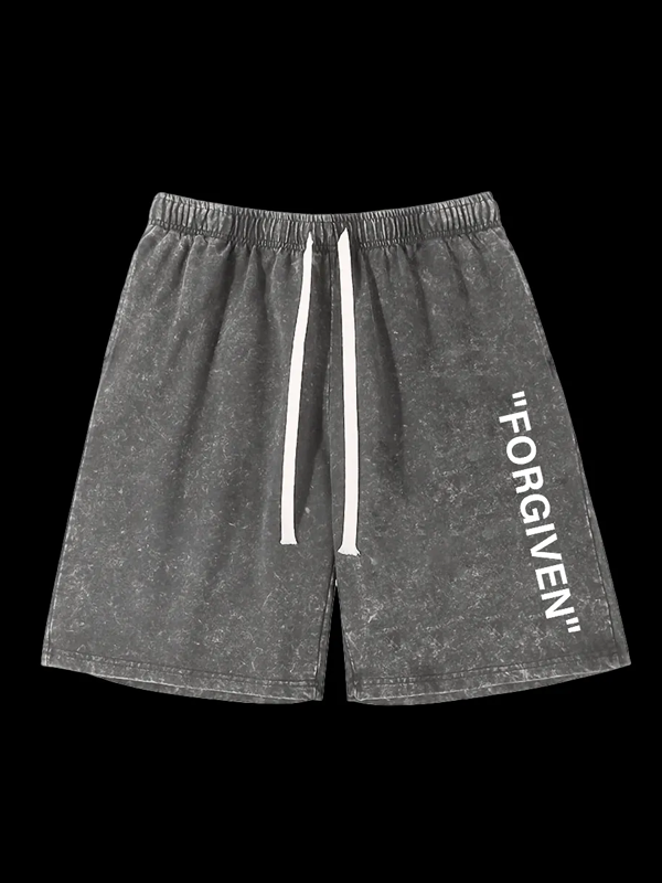 Forgiven Jesus God Christian Washed Shorts