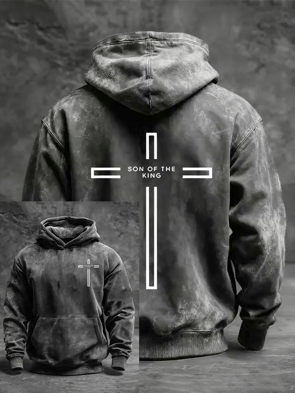 Son of The King Jesus God Christian Washed Hoodie