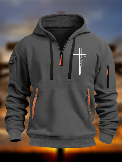 Faith Cross Jesus God Christian Zipper Hoodies