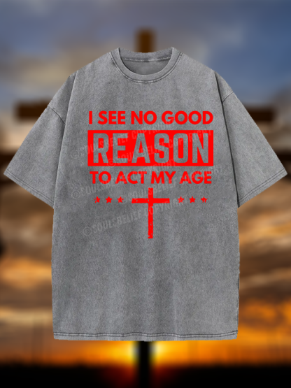 [Copy]World Revolves Around Son of God Jesus God Christian Washed T-Shirt