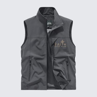 Faith Over Fear Faith Cross Jesus God Christian Outdoor Quick-dry Vest
