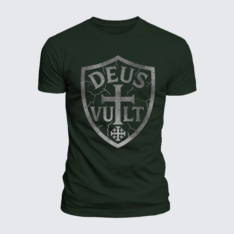 Man Of God Husband Dad Jesus God Christian Cotton T-Shirt