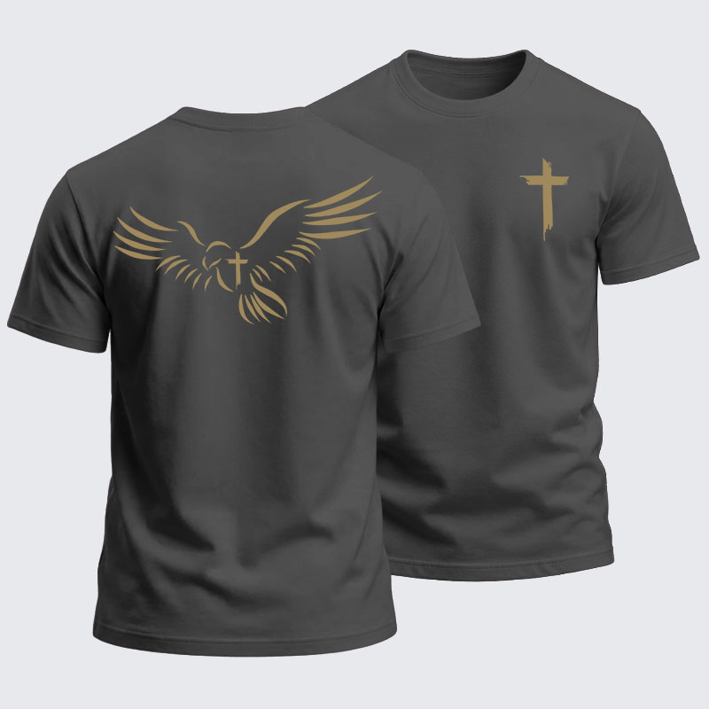 Heavyweight Cotton Tee -Wings Like Eagles