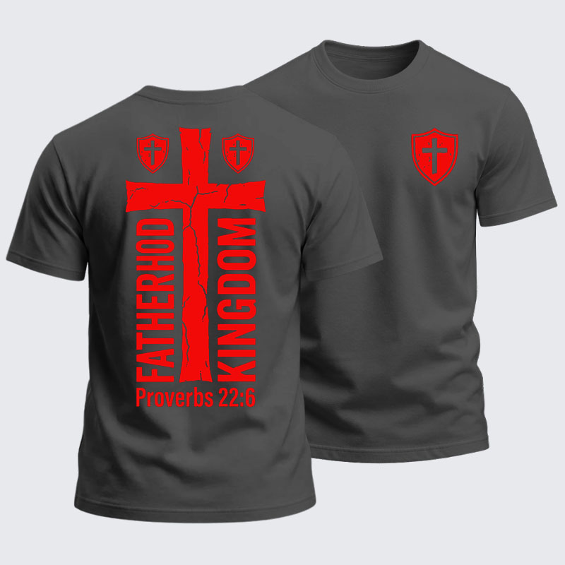 Heavyweight Cotton Tee - Fatherhood is Kingdom Work