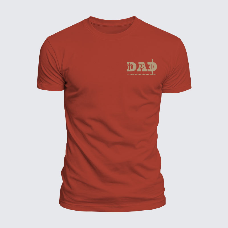 Luxe Mercerized Cotton Tee - Dad-Leader Protector Man Of God 