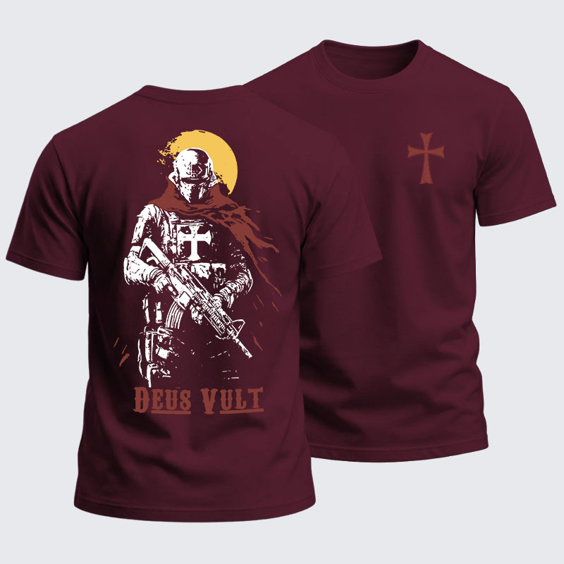 Heavyweight Cotton Tee - Deus Vult