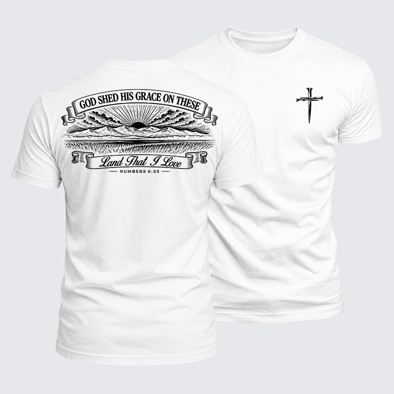 Luxe Mercerized Cotton Tee - God Shed His Grace On These - Numbers 6:25