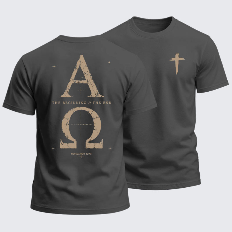 Heavyweight Cotton Tee - Alpha and the Omega Revelation 22:13