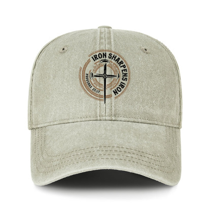 Heritage Washed Cap - Iron Sharpens Iron - Proverbs 27:17