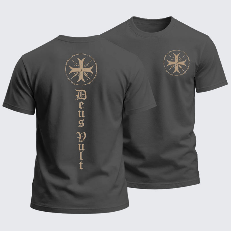 Heavyweight Cotton Tee - Deus Vult