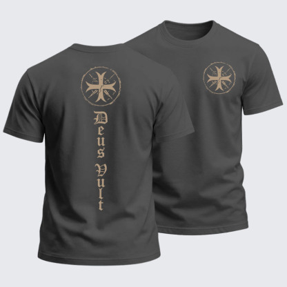 Heavyweight Cotton Tee - Deus Vult