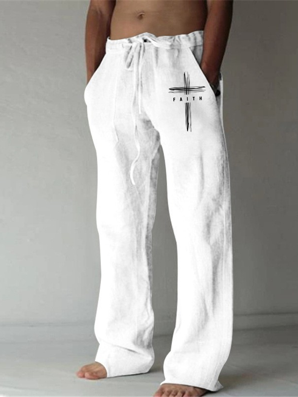 Men's Faith Cross Christian Beach Pants