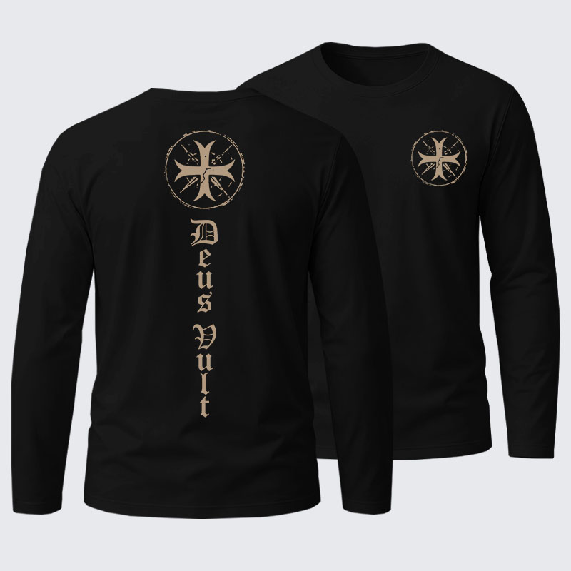Deus Vult Cotton Long Sleeve T-Shirt