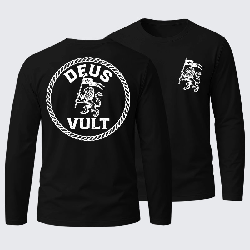  Deus Vult Cotton Long Sleeve T-Shirt