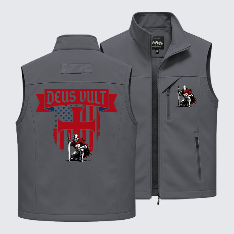 Templar Knight Crusader Deus Vult Outdoor Quick-dry Vest