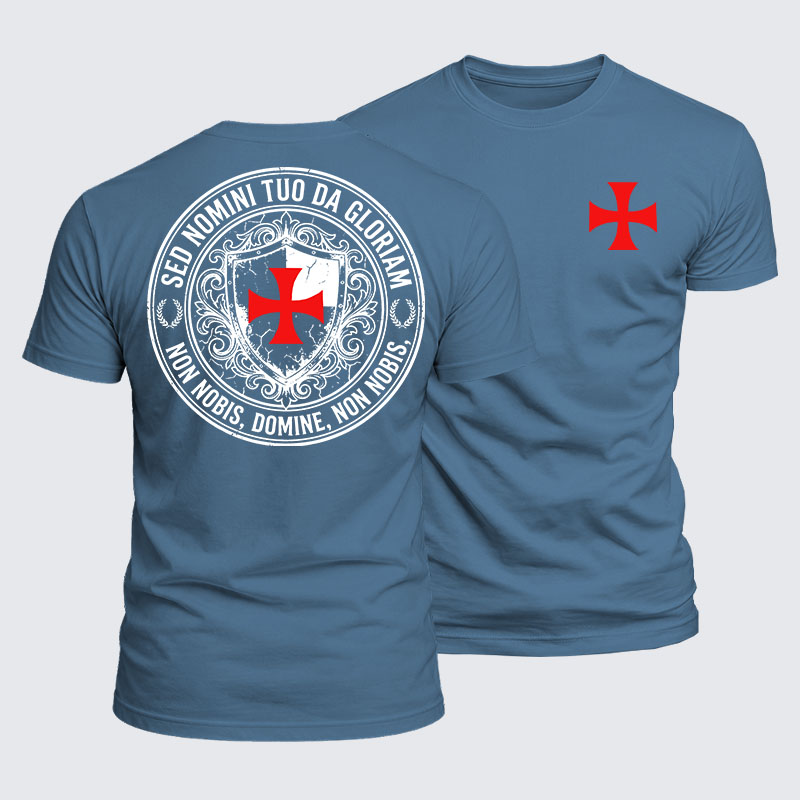 Luxe Mercerized Cotton Tee - Non Nobis Domine, Non Nobis, Sed Nomini Tuo Da Gloriam