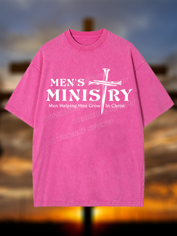Men's Ministry ,Men Helping Men ,Church ministry Christian Washed T-Shirt