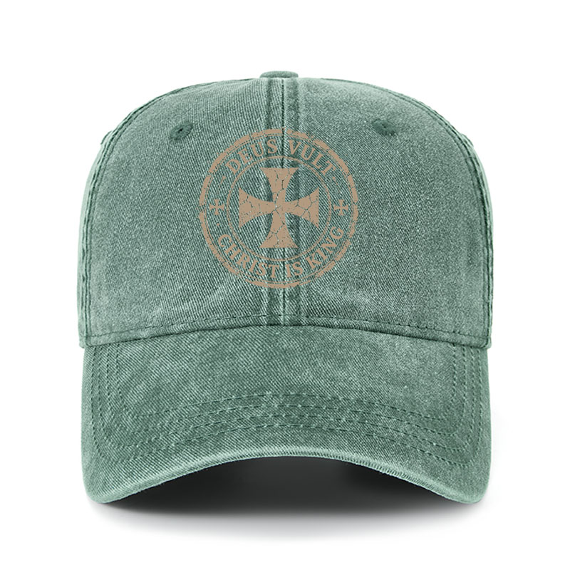Heritage Washed Cap - Deus Vult Christ Is King