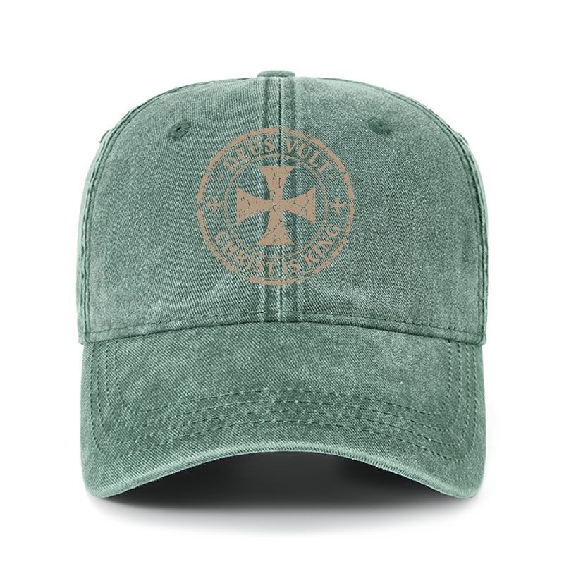 Heritage Washed Cap - Deus Vult Christ Is King