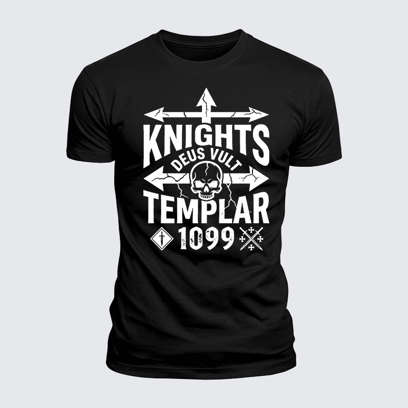 Luxe Mercerized Cotton Tee - Knights Templar Deus Vult