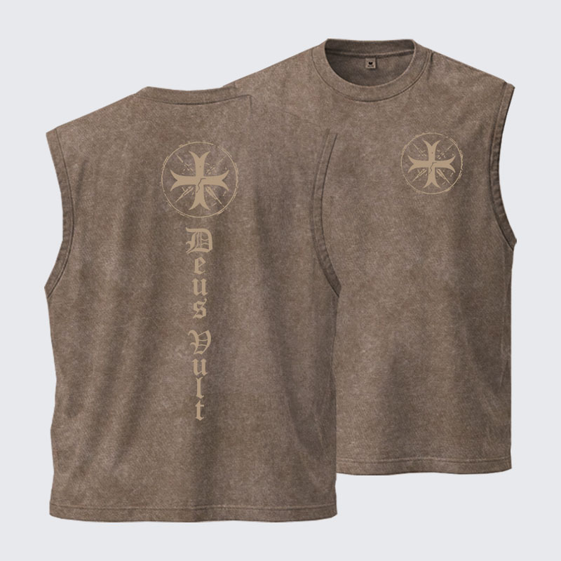 Washed Tank Top - Deus Vult