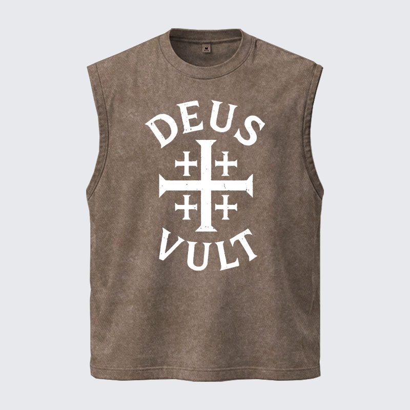 Washed Tank Top - Deus Vult